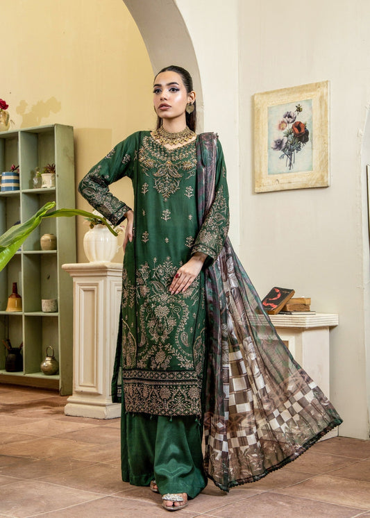 Green Pret | 3pcs Chiffon Kurta Set
