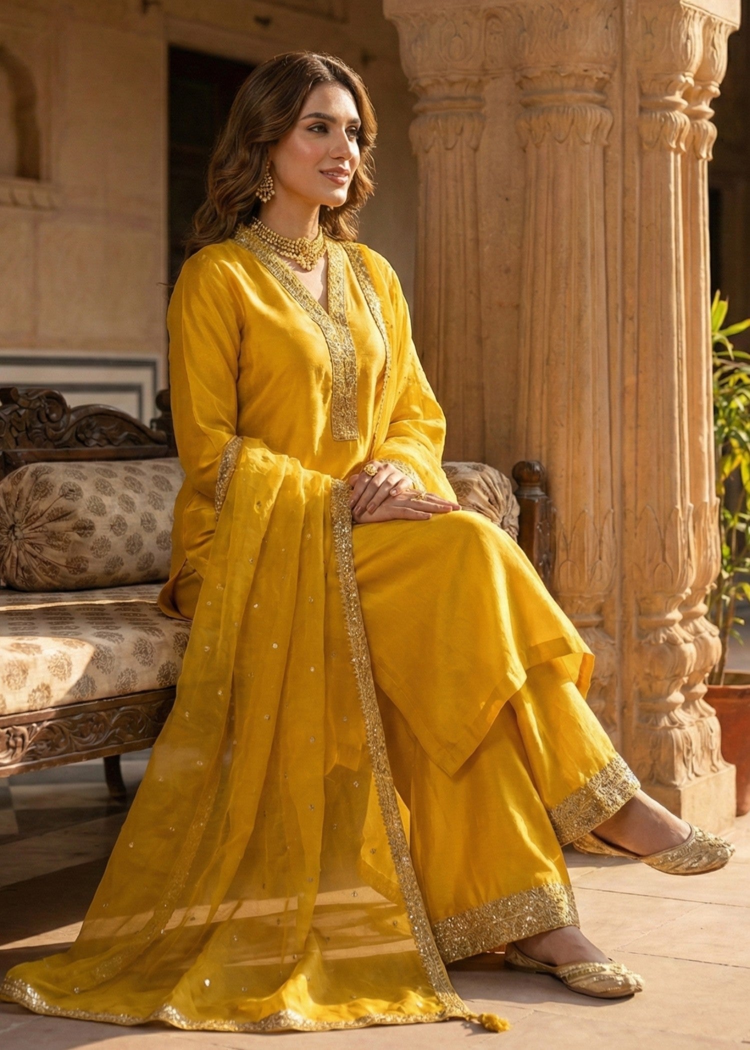 Sunehri | 3pcs Kattan Silk