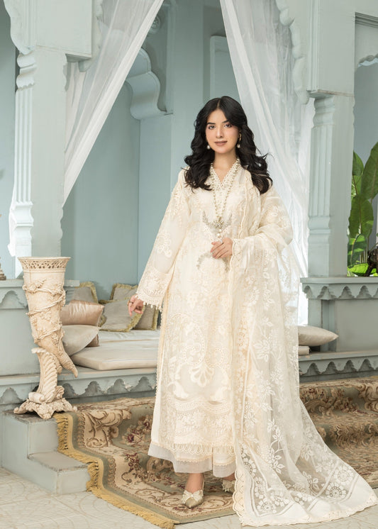 Sawera White | 3pcs Organza