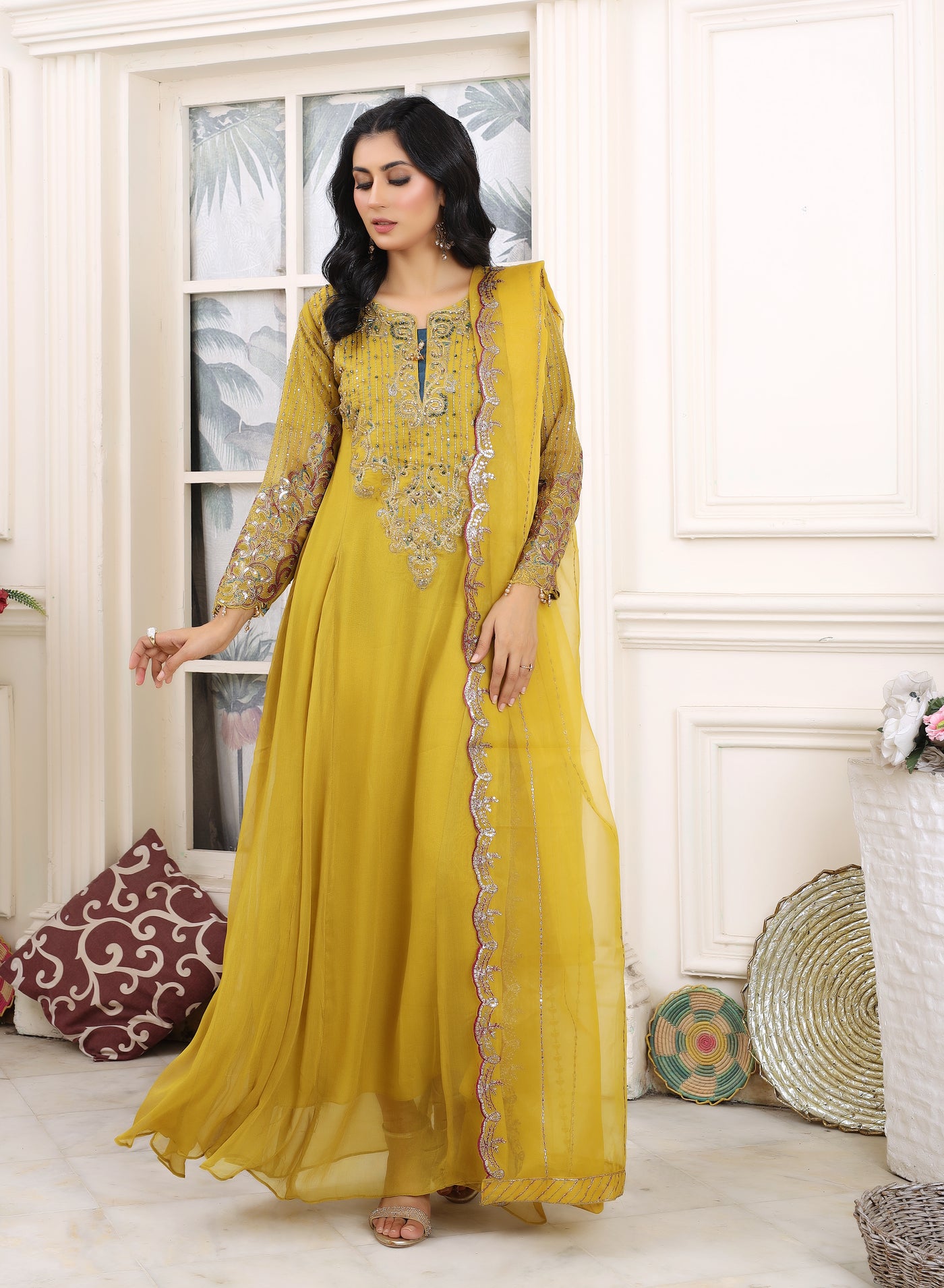 Sunflower Serenity - 3 piece Chiffon