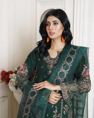 Graceful Green - 3 piece Chiffon