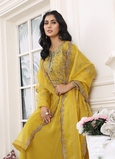 Sunflower Serenity - 3 piece Chiffon