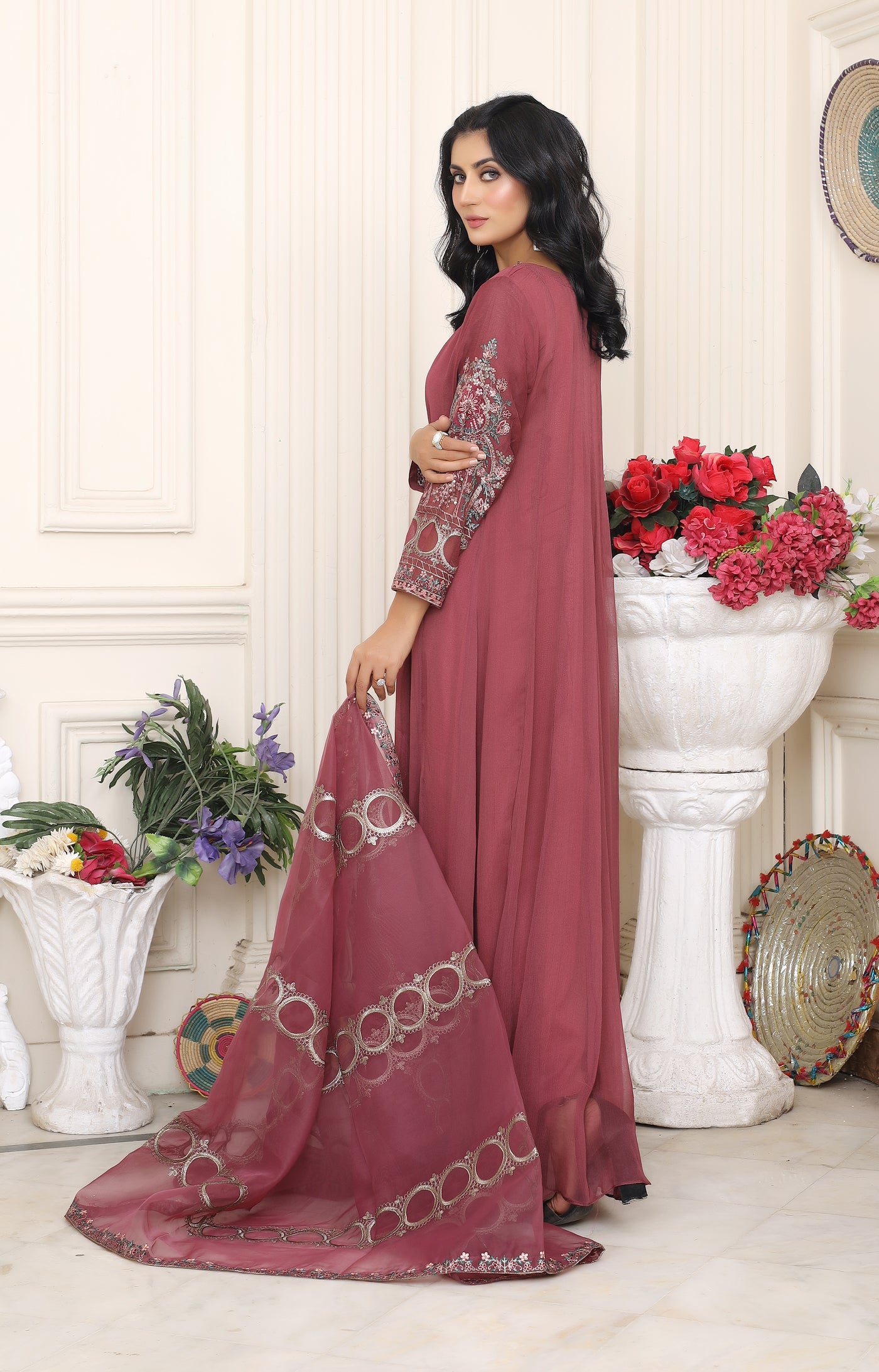 The Rose Radiance - 3 piece Chiffon