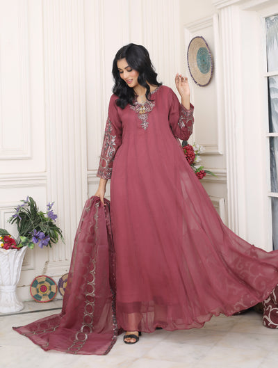 The Rose Radiance - 3 piece Chiffon