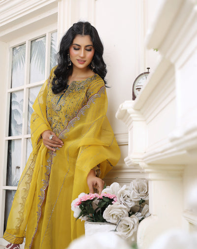 Sunflower Serenity - 3 piece Chiffon