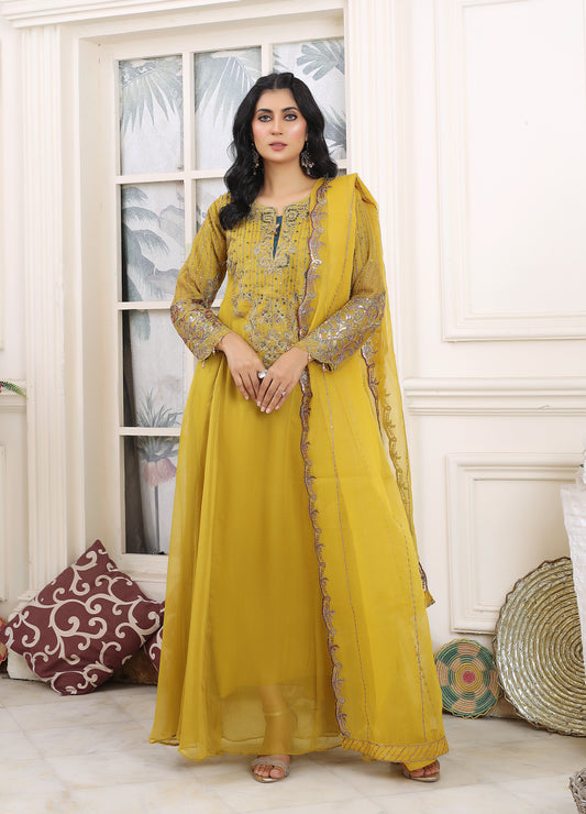 Sunflower Serenity - 3 piece Chiffon